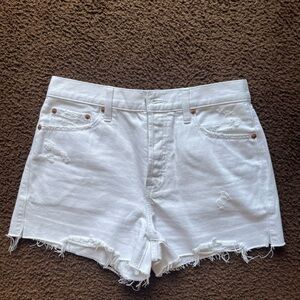Pistola White Jean Shorts